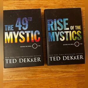 Set of 2 New Hardcover books - Ted Denker - beyond the circle series 49th Mystic